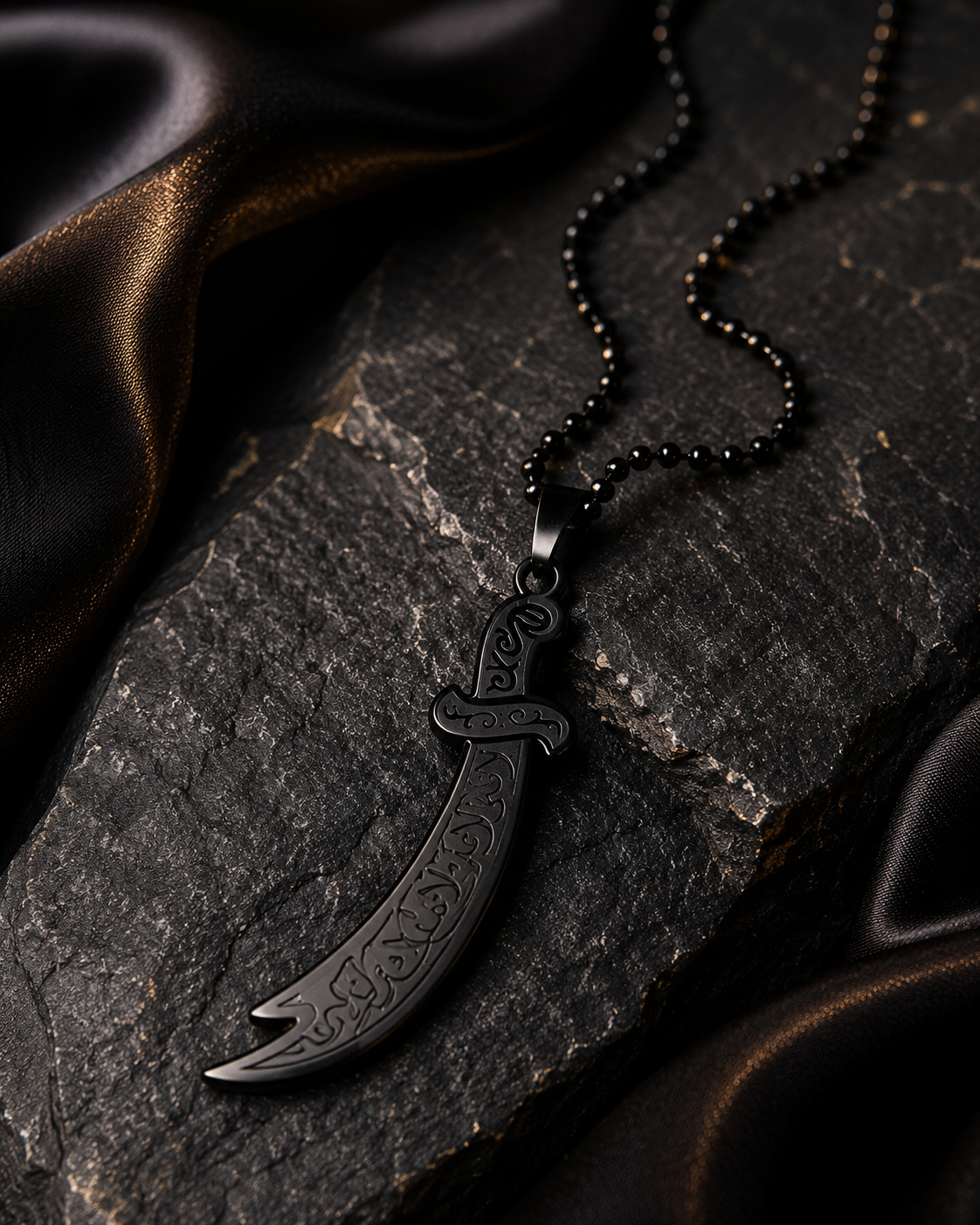Zulfiqar Necklace (Black)