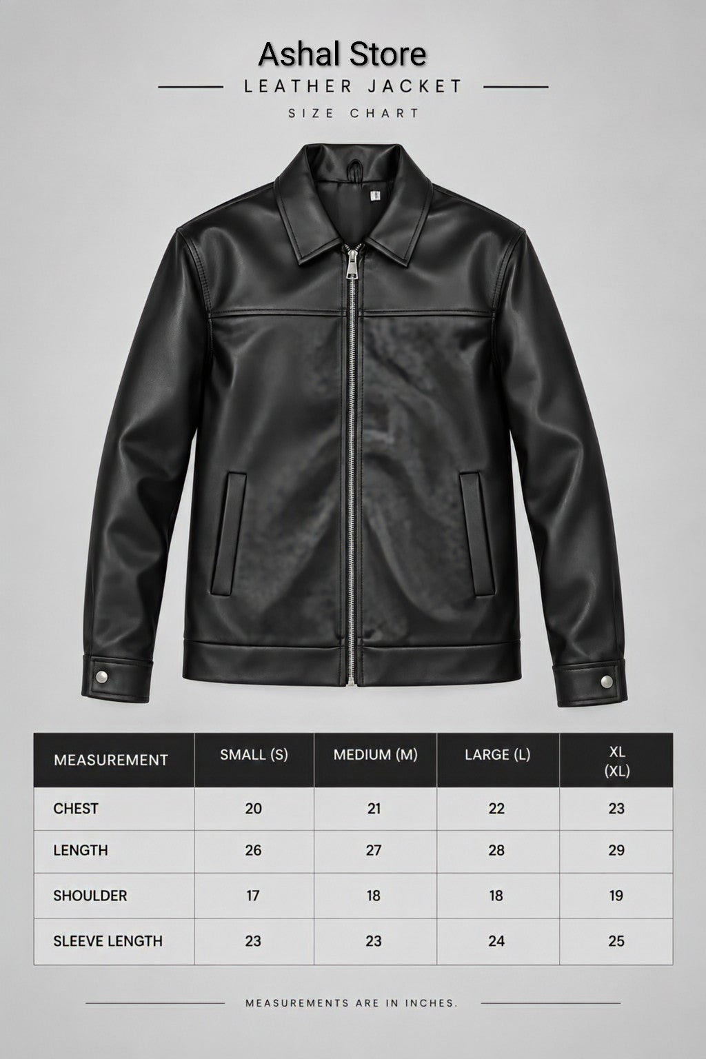 Ashal's Classic Faux Leather Jacket