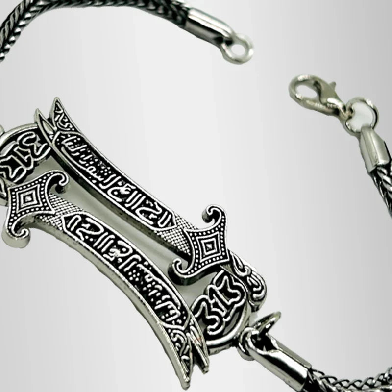 Double Zulfiqar 313 Design Steel Italian Style Bracelet