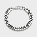 Cuban Bracelet [Flat] [8mm - Silver]