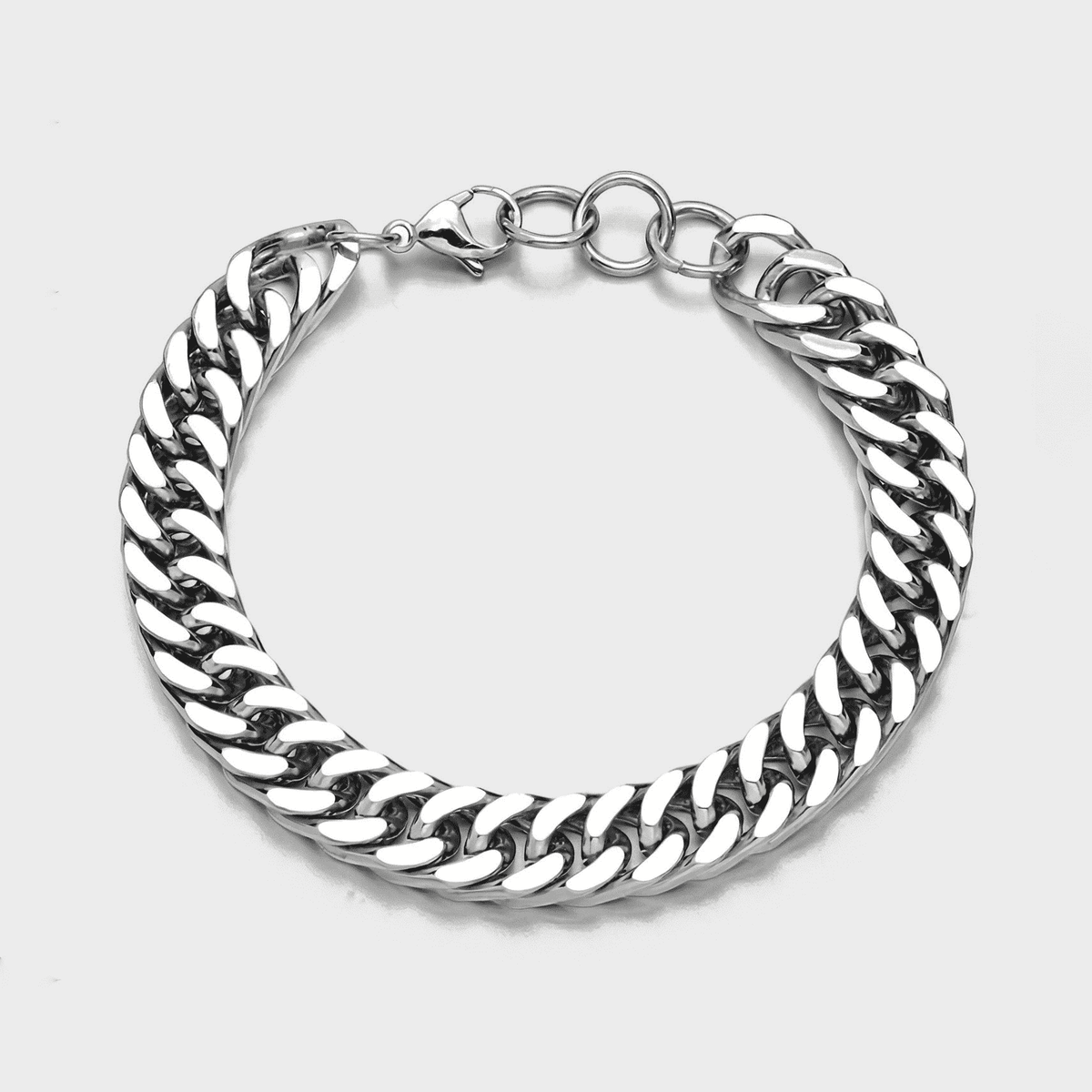 Cuban Bracelet [Flat] [8mm - Silver]