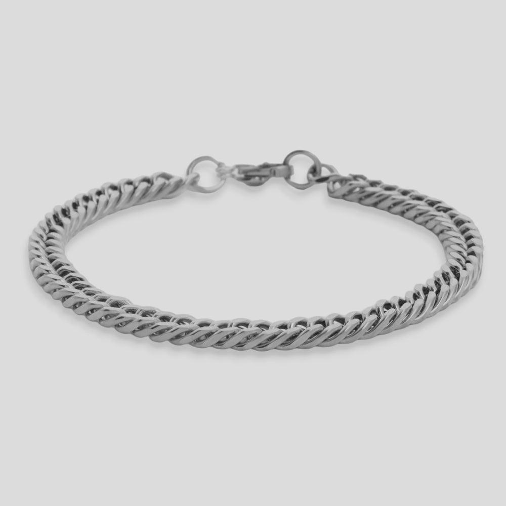 Cuban Bracelet [Flat] [6mm - Silver]