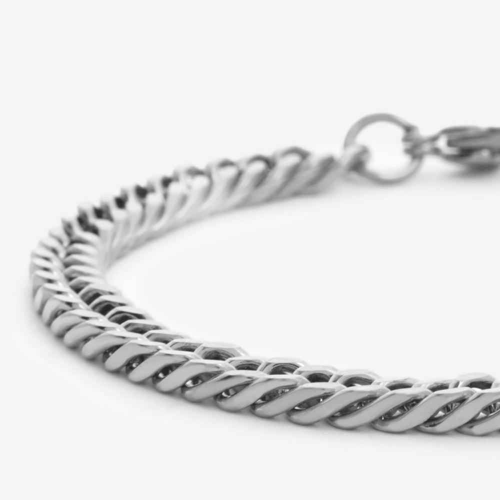 Cuban Bracelet [Flat] [6mm - Silver]
